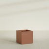 Montroy Large Cube Square Fiberglass Planter - 32 in x 32 in x 32 in - Matte Terracotta - Matte Terracotta,32 in x 32 in x 32 in