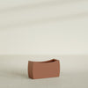 Seoul Large Curved Abstract Fiberglass Planter - 32 in x 12 in x 18 in - Matte Terracotta - Matte Terracotta,32 in x 12 in x 18 in