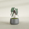 Short Hayden Small Round Fiberglass Planter - 12 in x 12 in x 7 in - Metallic Gunmetal - Metallic Gunmetal,12 in x 12 in x 7 in