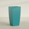 Toulan Extra Large Tall Tapered Square Fiberglass Planter - 23 in x 23 in x 48 in - Satin Sea Foam - Satin Sea Foam,23 in x 23 in x 48 in