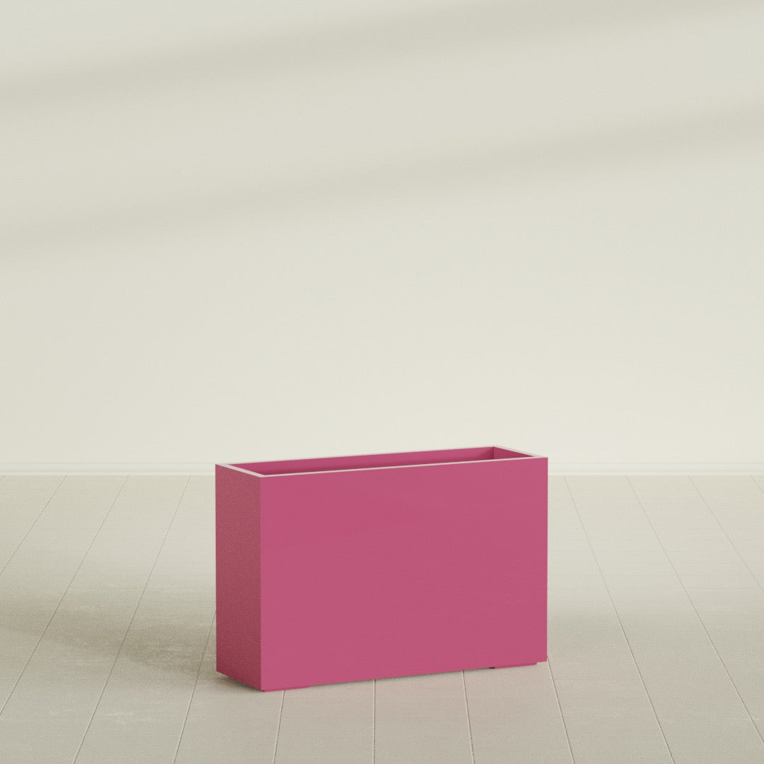 Potsdam Extra Large Long Rectangle Fiberglass Planter - 48 in x 16 in x 32 in - Gloss Pink Violet - Gloss Pink Violet,48 in x 16 in x 32 in