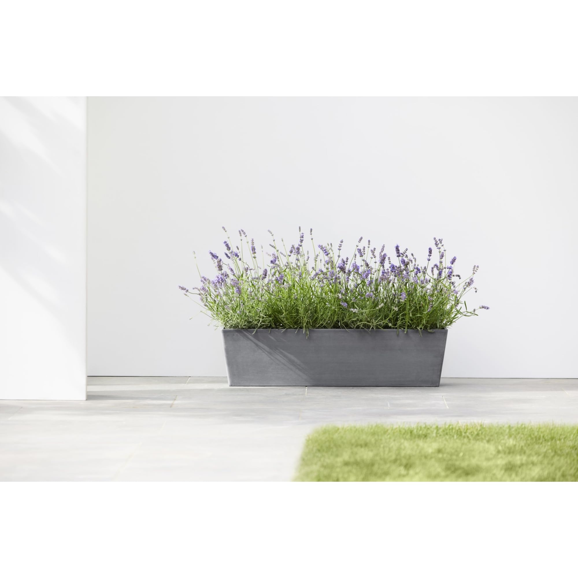 Bruges Medium Rectangle Planter - 21.75 in x 6.75 in x 6.75 in - Grey - Grey,21.75 in x 6.75 in x 6.75 in