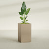 Darwin Large Tall Rectangle Fiberglass Planter - 24 in x 24 in x 42 in - Metallic Gold - Metallic Gold,24 in x 24 in x 42 in