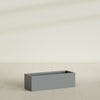 Reade Small Tabletop Rectangle Fiberglass Planter - 14 in x 5 in x 4.3 in - Metallic Gunmetal - Metallic Gunmetal,14 in x 5 in x 4.3 in