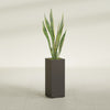 Perth Large Tall Rectangle Fiberglass Planter - 16 in x 16 in x 42 in - Matte Brown - Matte Brown,16 in x 16 in x 42 in