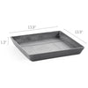 Small Square Saucer - 14 in x 14 in x 1.5 in - Grey - Grey,14 in x 14 in x 1.5 in