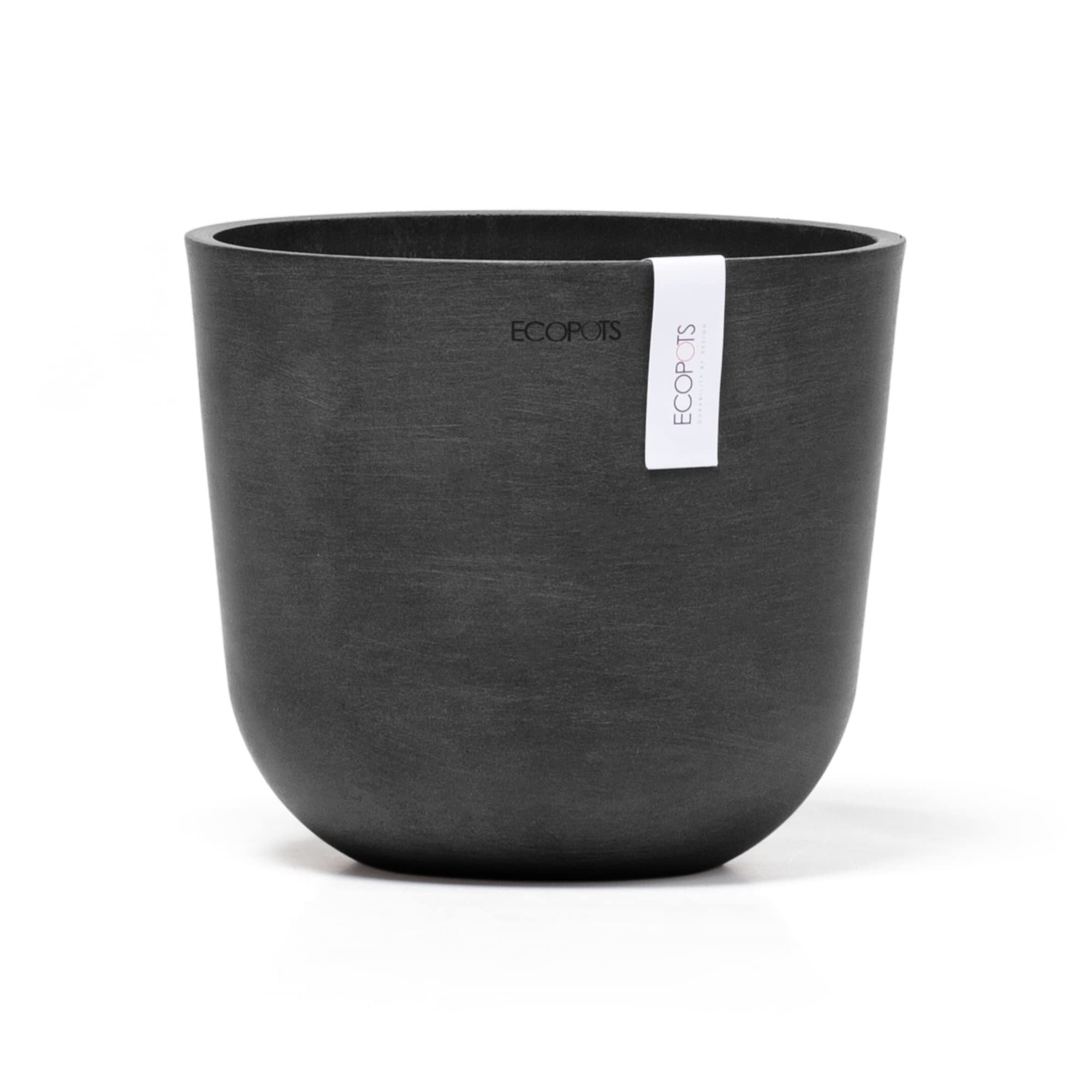 Oslo Small Round Planter - 9.8 in x 9.8 in x 8.5 in - Dark Grey - Dark Grey,9.75 in x 9.75 in x 8.5 in,Planter Only