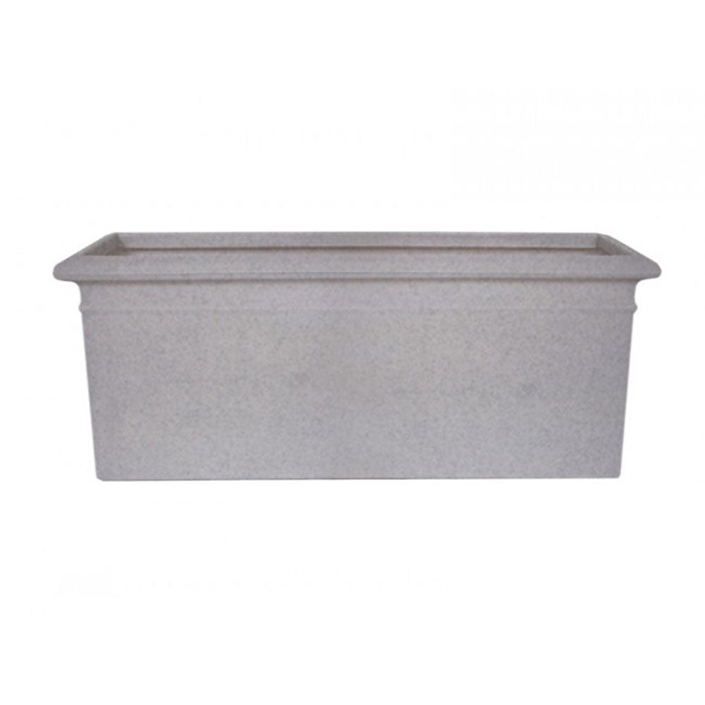 Curbside Large Rectangular Plastic Planter - 30.3 in x 12.3 in x 10.8 in - Cement - Cement,30.3 in x 12.3 in x 10.8 in