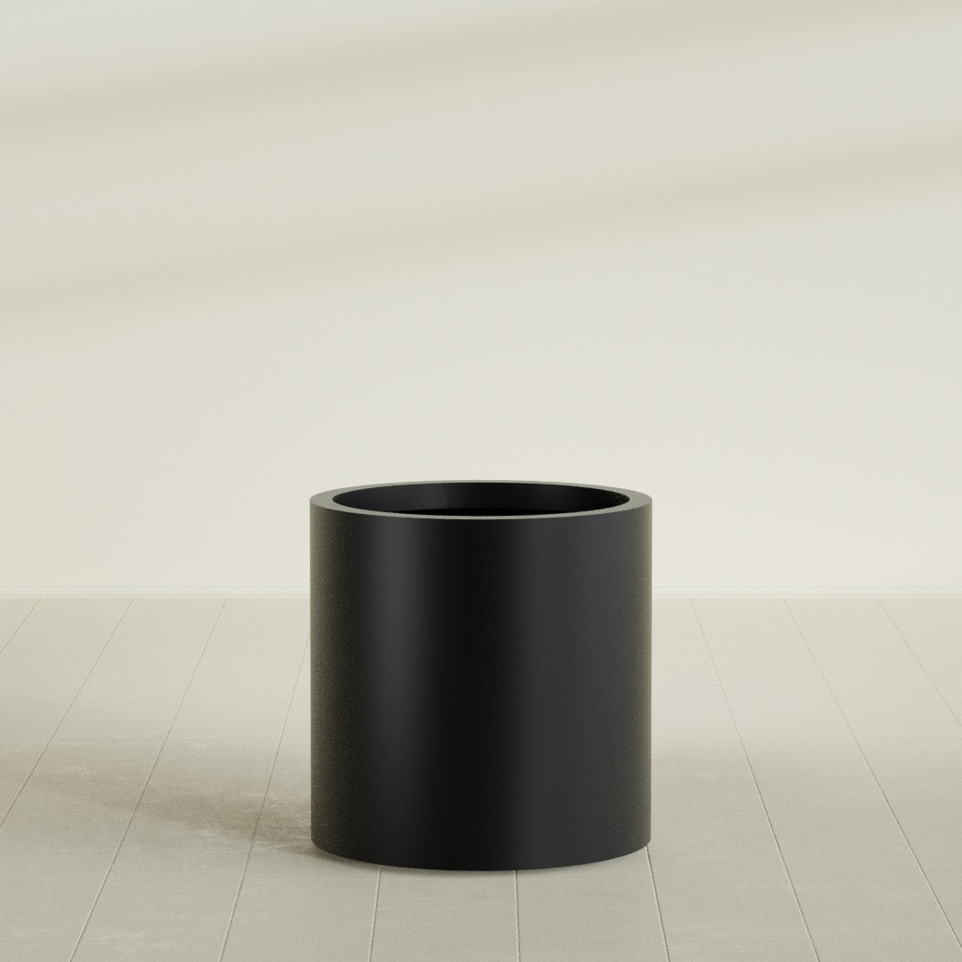 Rio Grande Medium Round Fiberglass Planter - 22 in x 22 in x 22 in - Matte Black - Matte Black,22 in x 22 in x 22 in
