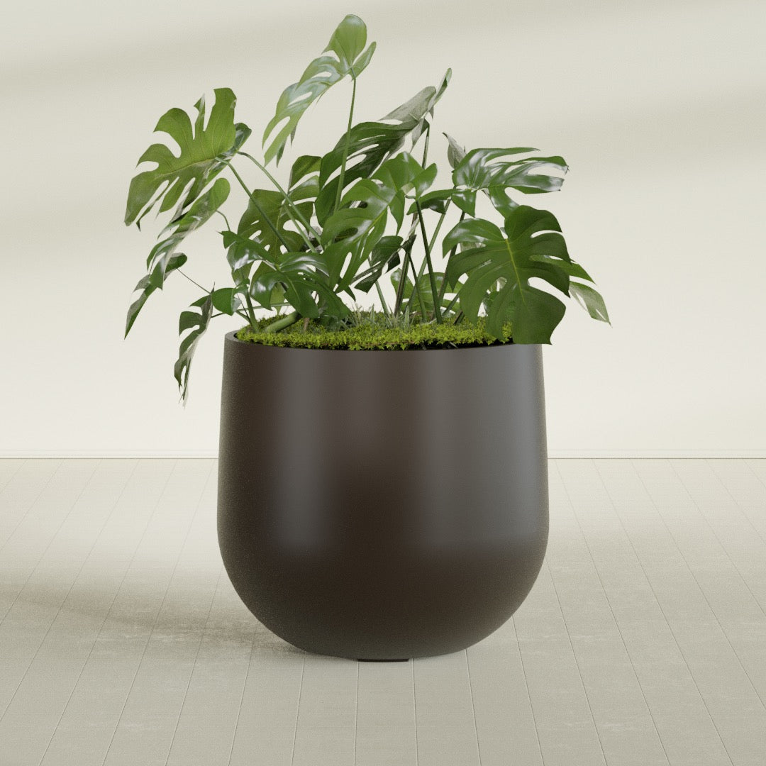 Westfield - 15in diam. x 14in - Matte Brown - Matte Brown,38 in diam. x 36 in H