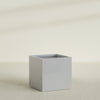 Montroy Large Cube Square Fiberglass Planter - 40 in x 40 in x 40 in - Metallic Silver - Metallic Silver,40 in x 40 in x 40 in
