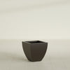 Lima Small Tapered Square Fiberglass Planter - 16 in x 16 in x 16 in - Matte Brown - Matte Brown,16 in x 16 in x 16 in