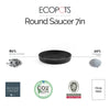 Small Round Saucer - 14.5 in x 14.5 in x 1.5 in - Dark Grey - Dark Grey,14.5 in x 14.5 in x 1.5 in