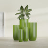 Saint Tropez Extra Large Tall Round Fiberglass Planter - 28 in x 28 in x 60 in - Satin Green - Satin Green,28 in x 28 in x 60 in