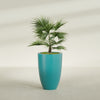 Brannan Large Round Fiberglass Planter - 24 in x 24 in x 35 in - Satin Sea Foam - Satin Sea Foam,24 in x 24 in x 35 in