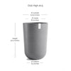 Oslo Medium Round Planter - 13.8 in x 13.8 in x 20.3 in - Grey - Grey,13.75 in x 13.75 in x 20.25 in,Planter Only