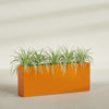 Hollywood Extra Large Narrow Rectangle Fiberglass Planter - 60 in x 12 in x 24 in - Gloss Tangerine - Gloss Tangerine,60 in x 12 in x 24 in