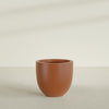 Alzira Large Round Fiberglass Planter - 30 in x 30 in x 28 in - Matte Terracotta - Matte Terracotta,30 in x 30 in x 28 in
