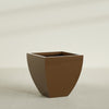 Lima Large Tapered Square Fiberglass Planter - 30 in x 30 in x 30 in - Metallic Bronze - Metallic Bronze,30 in x 30 in x 30 in