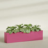 Miami Extra Large Narrow Rectangle Fiberglass Planter - 72 in x 12 in x 18 in - Gloss Pink Violet - Gloss Pink Violet,72 in x 12 in x 18 in