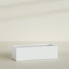 Torino Extra Large Wide Rectangle Fiberglass Planter - 60 in x 24 in x 18 in - Matte White - Matte White,60 in x 24 in x 18 in