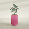 Tall Hayden Medium Round Fiberglass Planter - 12 in x 12 in x 20 in - Gloss Pink Violet - Gloss Pink Violet,12 in x 12 in x 20 in
