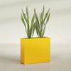 Perth Extra Large Long Rectangle Fiberglass Planter - 48 in x 16 in x 42 in - Gloss Saffron - Gloss Saffron,48 in x 16 in x 42 in