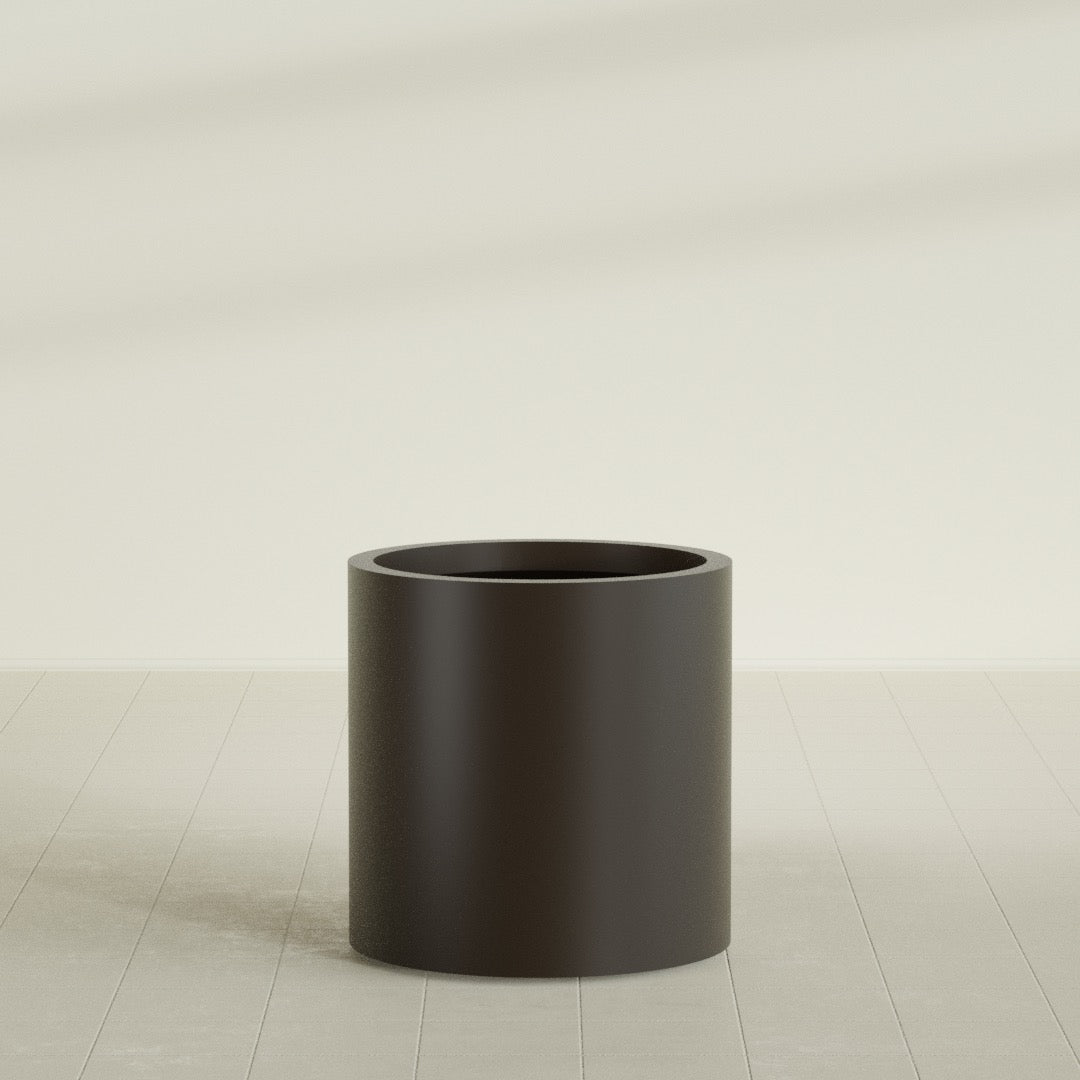 Rio Grande Medium Round Fiberglass Planter - 22 in x 22 in x 22 in - Matte Brown - Matte Brown,22 in x 22 in x 22 in