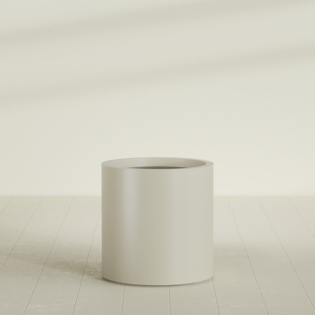 Rio Grande Medium Round Fiberglass Planter - 22 in x 22 in x 22 in - Satin Beige - Satin Beige,22 in x 22 in x 22 in