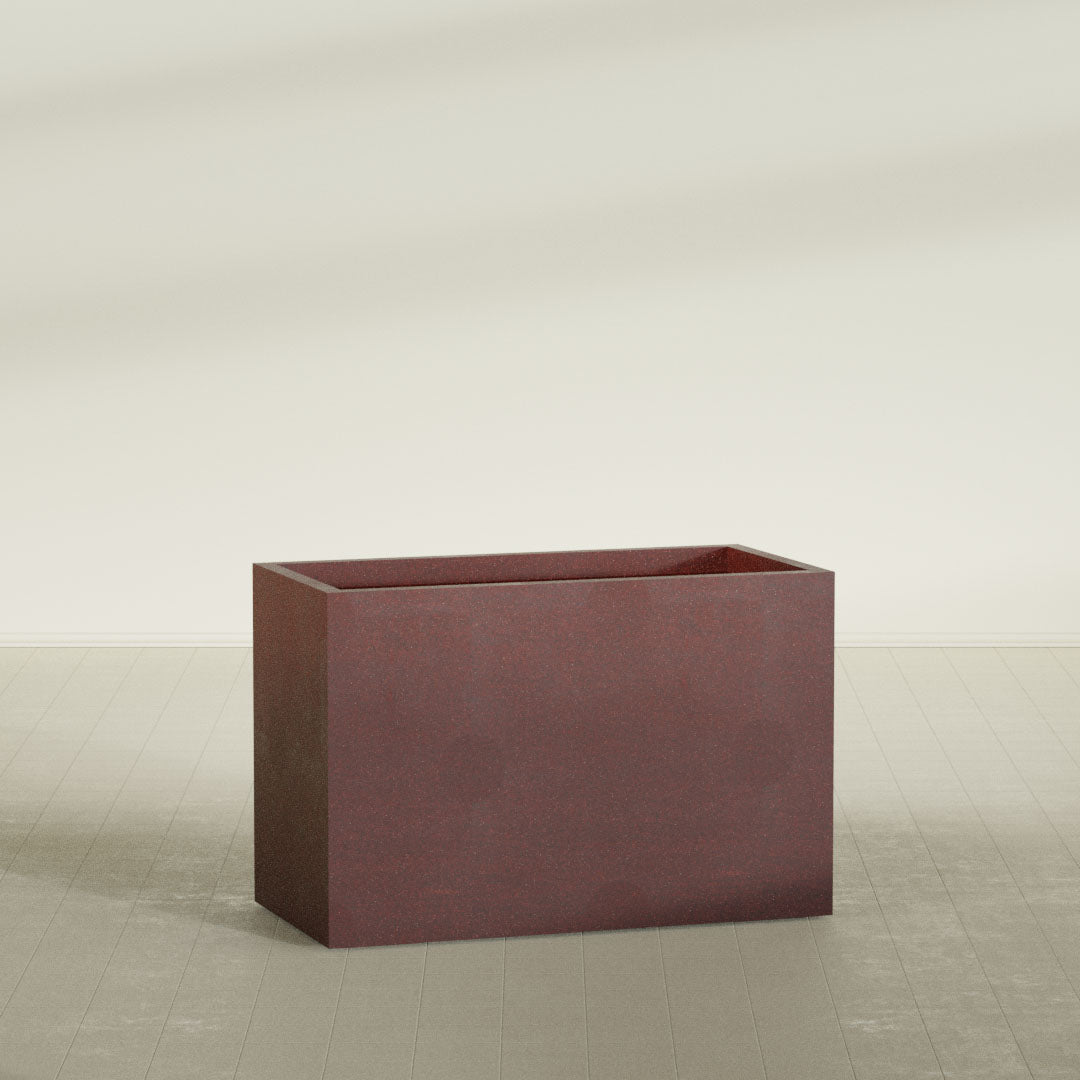 ProTone Fiberglass Premium Finish Extra Large Rectangle Planter - 48 in x 24 in x 32 in - Weathered Steel - Rust - Weathered Steel - Rust,48 in x 24 in x 32 in