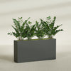 Milano Extra Large Narrow Rectangle Fiberglass Planter - 48 in x 10 in x 24 in - Matte Charcoal - Matte Charcoal,48 in x 10 in x 24 in