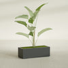 Cuba Large Long Rectangle Fiberglass Planter - 36 in x 14 in x 12 in - Matte Charcoal - Matte Charcoal,36 in x 14 in x 12 in