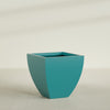 Lima Large Tapered Square Fiberglass Planter - 30 in x 30 in x 30 in - Satin Sea Foam - Satin Sea Foam,30 in x 30 in x 30 in