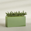 Brisbane Extra Large Long Rectangle Fiberglass Planter - 60 in x 24 in x 32 in - Satin Green - Satin Green,60 in x 24 in x 32 in