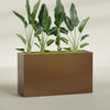 Darwin Extra Large Long Rectangle Fiberglass Planter - 72 in x 24 in x 42 in - Metallic Bronze - Metallic Bronze,72 in x 24 in x 42 in