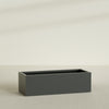 Torino Extra Large Wide Rectangle Fiberglass Planter - 60 in x 24 in x 18 in - Matte Charcoal - Matte Charcoal,60 in x 24 in x 18 in