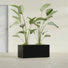 Badalona Large Tall Rectangle Fiberglass Planter - 39 in x 17 in x 17 in - Gloss Black - Gloss Black,39 in x 17 in x 17 in