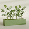 Torino Extra Large Wide Rectangle Fiberglass Planter - 72 in x 24 in x 18 in - Satin Green - Satin Green,72 in x 24 in x 18 in
