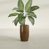 Lisbon Medium Round Fiberglass Planter - 14 in x 14 in x 25 in - Metallic Bronze - Metallic Bronze,14 in x 14 in x 25 in
