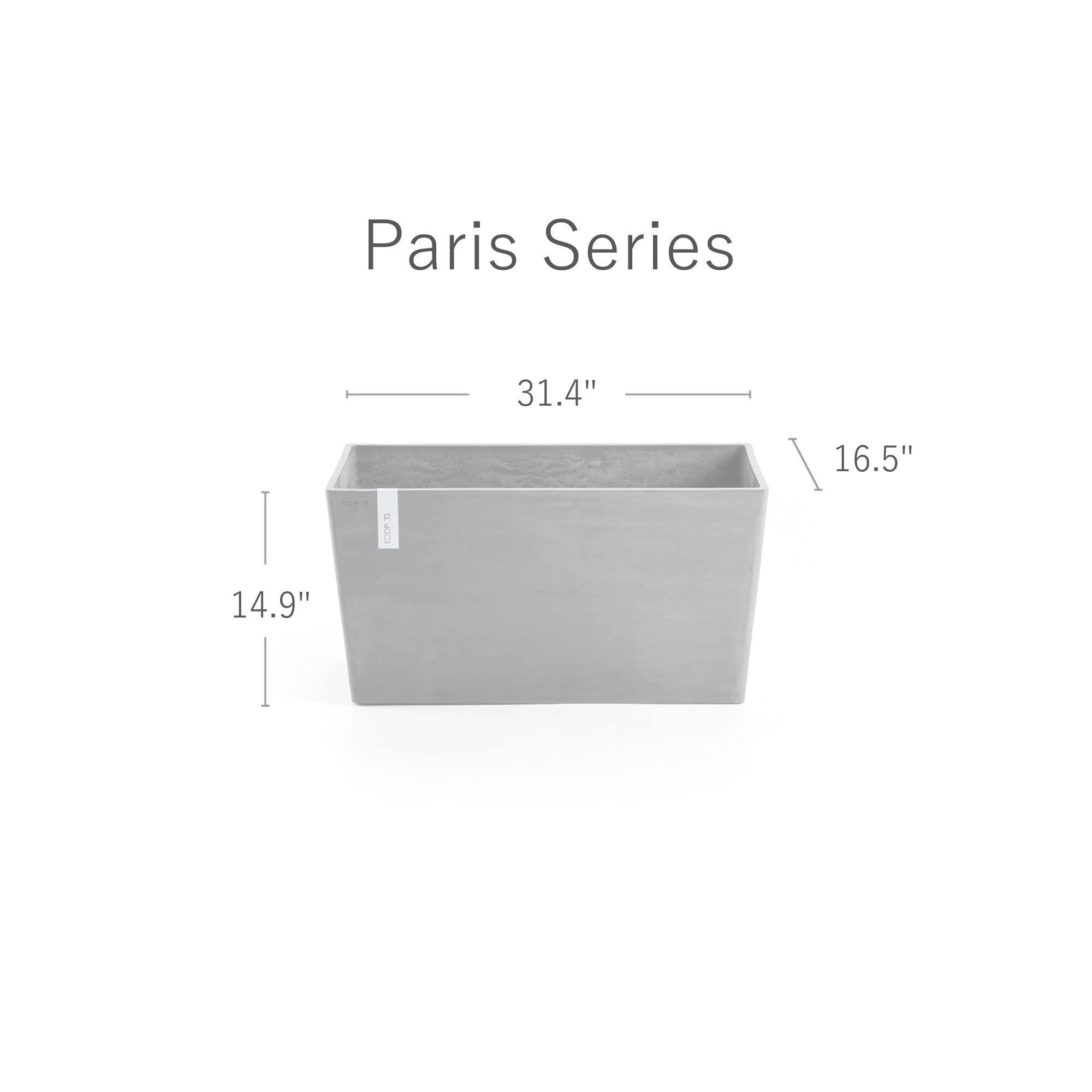 Paris Large Rectangle Planter - 31.5 in x 15 in x 15.75 in - Dark Grey - Dark Grey,31.5 in x 15 in x 15.75 in