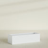 Reade Small Tabletop Rectangle Fiberglass Planter - 18 in x 6.5 in x 5 in - Gloss White - Gloss White,18.5 in x 6.5 in x 5 in