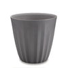 Pleat Ribbed Small Round Plastic Planter - 15 in x 15 in x 15 in - Slate - Slate,15 in x 15 in x 15 in