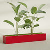 Cuba Extra Large Long Rectangle Fiberglass Planter - 72 in x 14 in x 12 in - Gloss Red - Gloss Red,72 in x 14 in x 12 in
