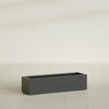 Cuba Large Long Rectangle Fiberglass Planter - 48 in x 14 in x 12 in - Matte Charcoal - Matte Charcoal,48 in x 14 in x 12 in