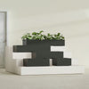 Antwerp Extra Large Long Rectangle Fiberglass Planter - 72 in x 24 in x 12 in - Matte Charcoal - Matte Charcoal,72 in x 24 in x 12 in