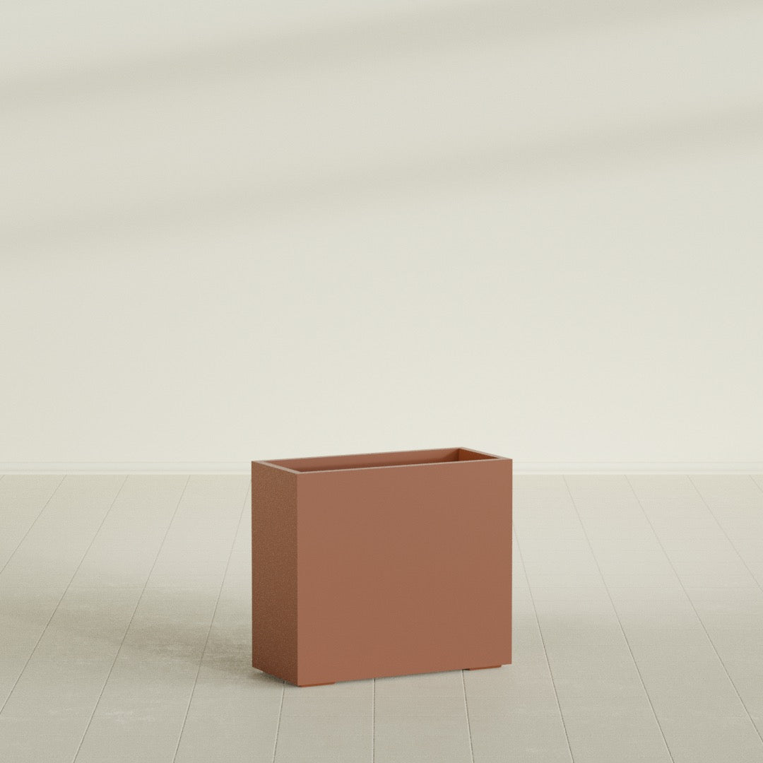 Potsdam Large Rectangle Fiberglass Planter - 36 in x 16 in x 32 in - Matte Terracotta - Matte Terracotta,36 in x 16 in x 32 in