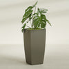 Toulan Large Tall Tapered Square Fiberglass Planter - 20 in x 20 in x 42 in - Matte Bronze - Matte Bronze,20 in x 20 in x 42 in