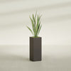 Delray Large Tall Rectangle Fiberglass Planter - 12 in x 12 in x 32 in - Matte Brown - Matte Brown,12 in x 12 in x 32 in