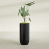 Saint Tropez Large Tall Round Fiberglass Planter - 20 in x 20 in x 43 in - Matte Black - Matte Black,20 in x 20 in x 43 in