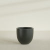 Alzira Large Round Fiberglass Planter - 30 in x 30 in x 28 in - Matte Charcoal - Matte Charcoal,30 in x 30 in x 28 in